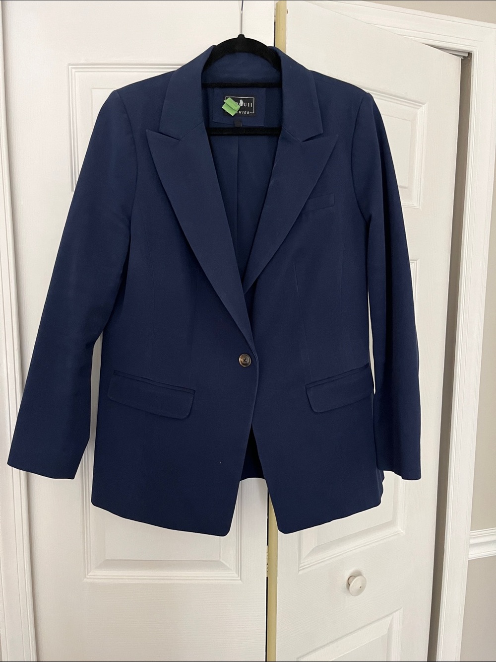Navy Single-Button Tailored Blazer